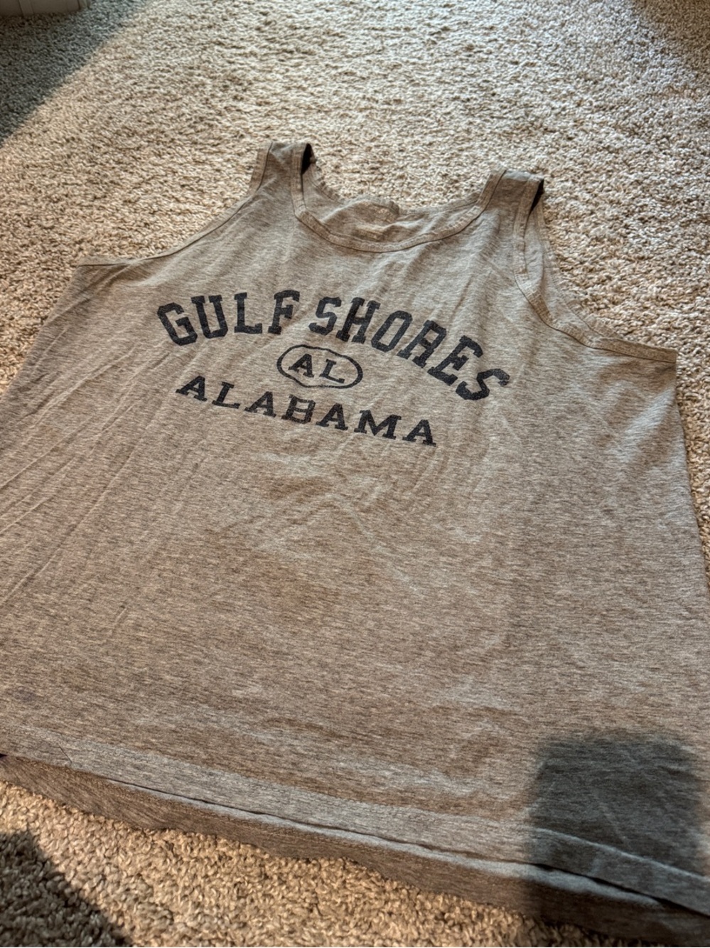 Gulf Shores Alabama Gray Sleeveless Tank Top